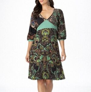 St-Martins Printed Stretch Dress Size Small